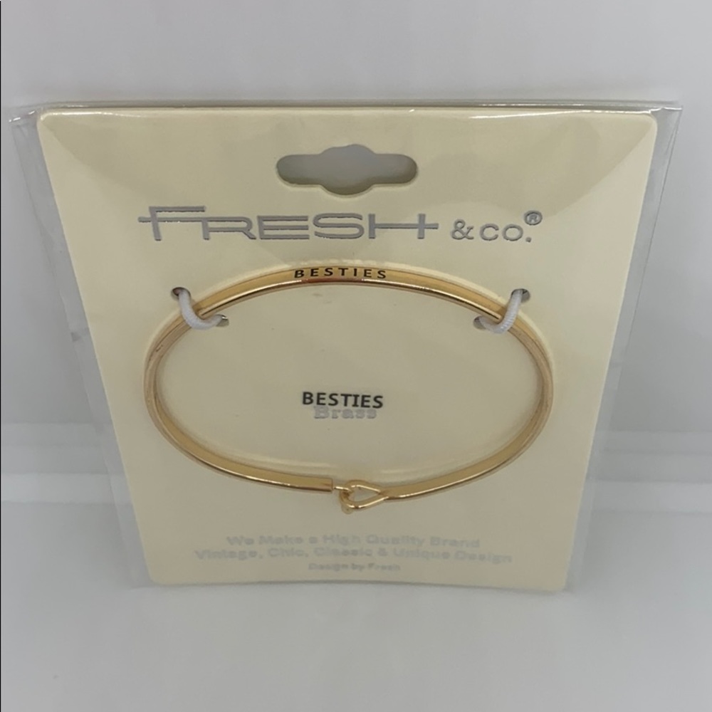 NWT- "Besties" BangleBracelet, Gold Tone - Picture 3 of 3